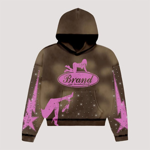 Nouvelle mode pour hommes sweats à capuche d'hiver 100% coton polaire rue à manches longues lâche couleur unie blouse décontractée polaire hauts sweats à capuche blancs - Product Image 6