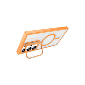 Coque Orange Antichoc en Silicone Compatible MagSafe pour Samsung Galaxy S24 Ultra avec Support Intégré – Protection Téléphone - Product Image 4