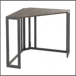 Bureau d'angle industriel romain Lumisource dans un bureau élégant en bambou expresso - Product Image 2