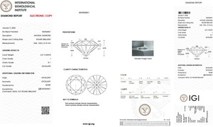 Véritable 2.27 Carat Blanc I Couleur Grade SI1 & SI2 Clarté Loose Diamonds Round Brilliant Cut With IGI Certification Wholesale OEM - Product Image 2