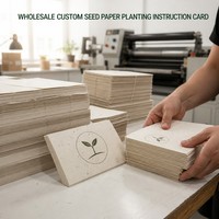 Tarjeta de Instrucciones de Papel Sembrable con Logotipo Personalizado, Tarjeta de Instrucciones para Plantar, Guía de Marcaje de Jabón Impresa Personalizada al por Mayor