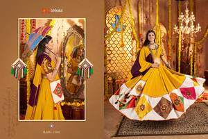 ชุดเดรสผ้าคอตตอนลายดอกแบบคลาสสิกลาย lehenga choli ผ้าคอตตอนปักลวดลายยาวถึงพื้นสีลูกกวาดสำหรับเทศกาล - Product Image 2