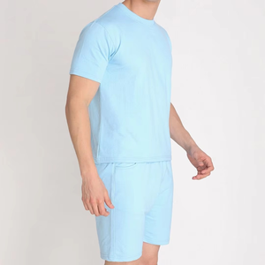 Ensemble 2 pièces pour homme avec logo personnalisé : chemise boutonnée en maille gaufrée et short - Product Image 5