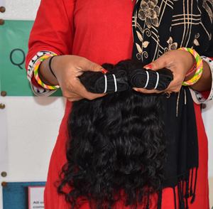 Venta al por mayor Virgen proveedor máquina doble trama ondulado Remy paquetes sin procesar extensiones de cabello humano indio - Product Image 2