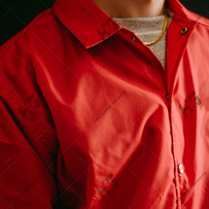 Nouvelle veste d'entraîneur noir et rouge Delta Sigma Sorority DST de haute qualité Vestes doublées coupe-vent pour hommes avec col montant et personnalisées - Product Image 2