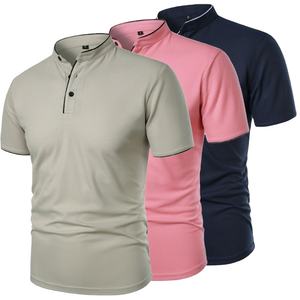 <b>Men's</b> 100% Cotton Summer for <b>Polo</b> Shirt Short Sleeve Breathable Lightweight Basic <b>Tops</b> Solid Color Loose Fit Formal Style - Product Image 2
