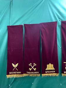 Cubierta de mesa Masonic Regalia Cubierta de mesa personalizada MAROON - Product Image 3