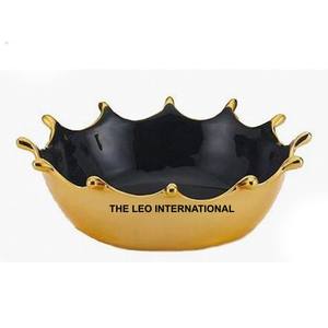 Cuenco decorativo de diseño de forma Irregular con textura martillada pulida brillante Cuenco de comida de metal de aluminio - Product Image 2