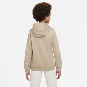 Sweat à capuche à manches longues en coton biologique pour garçons pour enfants avec motifs brodés et teints en plaine - Product Image 4