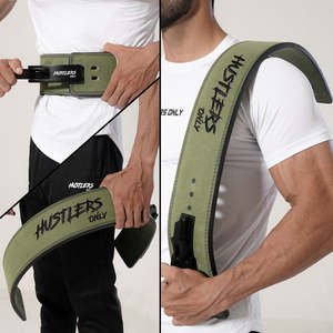 Venta al por mayor de aluminio palanca hebilla cinturón 10MM y 13MM mejores cinturones de cuero de levantamiento de pesas gimnasio sentadillas espalda soporte Powerlifting cinturón - Product Image 2