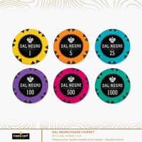 Dal Negro 14g Casino-Qualität Pokerchips aus Ton Luxus 43mm Keramik Durchmesser Benutzerdefiniertes Logo Farbe Monte Carlo Stil 10g Gewicht