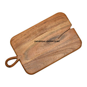 Tabla de cortar de madera rectangular, bloque de cortar hecho a mano con acabado de nogal, tabla de cortar de madera elegante de buena calidad - Product Image 1