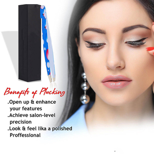 Pinzas para cejas de acero inoxidable de alta calidad Premium, herramienta de belleza personalizada puntiaguda, OEM, precio competitivo, ligero - Product Image 3