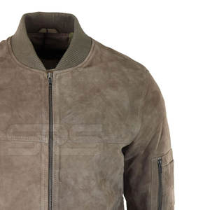 2023 diseño Unisex Color hombres chaqueta de bombardero de cuero genuino personalizado de alta calidad hombres chaqueta de invierno de cuero al por mayor - Product Image 4
