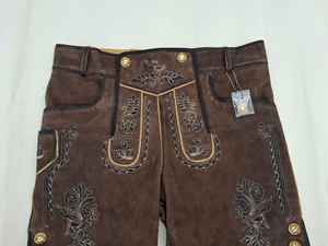 Prendas de cuero bávaro tradicionales estéticas únicas con bordado, pantalones cortos suaves y cómodos para hombres - Product Image 6