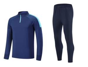 Survêtement de jogging à demi-fermeture éclair pour hommes 100% polyester avec impression de logo personnalisé vente en gros - Product Image 5