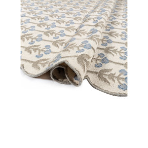 อัลฮัมบรา ไอวอรี่ พรมขนสัตว์ทอมือลายดอกไม้สไตล์คิลิมสำหรับบ้านห้องโถงห้องนั่งเล่นห้องนอนรุ่น ADWL-13298 - Product Image 2