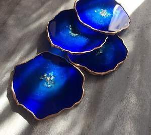 Dessous de verre époxy en résine à paillettes de la plus haute qualité pour la décoration intérieure de l'Inde aux prix de gros - Product Image 6