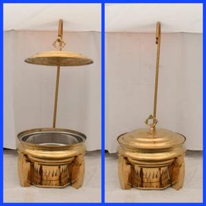 <b>Food</b> <b>Warmer</b> Round Roll Top Chafing Dish Stove Chafer Chaffing Dishes <b>Buffet</b> Catering Stainless Steel from India - Product Image 2