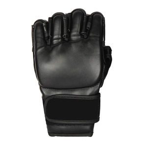 Guantes de cuero personalizados con cordones para hombres MMA y Grappling con absorción de humedad y para muñeca con velcro para venta en línea a bajo precio - Product Image 2