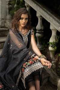 Ocean Blue Anarkali Salwar Suit Vestido de césped digital con estampado pakistaní de aspecto simple para bodas y fiestas - Product Image 2