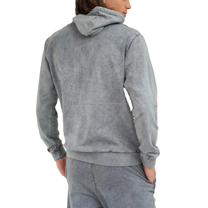 Ensemble de survêtement en molleton surdimensionné pour homme personnalisé, ensemble de jogging à capuche, sans cordon de serrage, motif uni, hiver, lavé, logos personnalisés - Product Image 5
