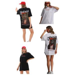 T-shirt surdimensionné Streetwear Imprimé vintage surdimensionné Imprimé surdimensionné en coton lourd pour femmes et unisexe - Product Image 5