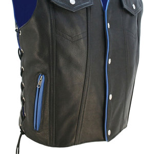 Chaleco de Piel Sintética Tejida para Hombre, Más Vendido, Color Sólido, Transpirable, Resistente al Viento, Ropa de Exterior para la Temporada de Invierno, Estilo Motociclista - Product Image 4