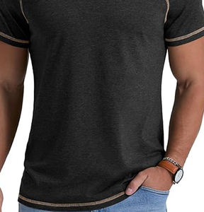 T-shirts pour hommes de haute qualité Meilleure vente Look outclass Hommes Acid Wash T Shirt Solid Premium Quality Stylish Look - Product Image 6