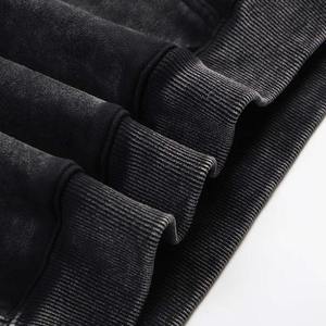 ชุดฮู้ดดี้ผ้าหนาแบบไร้ตะเข็บ ยืดได้สี่ทิศทาง เป็นมิตรกับสิ่งแวดล้อม ล้างสีแบบแอซิดวอช ไซส์พลัส แฟชั่นสตรีทแวร์ฤดูหนาว ระบายอากาศได้ดี - Product Image 4