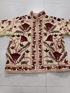 Chaqueta Acolchada de Algodón Hecha a Mano con Diseño Suzani Reversible para Mujer, Abrigo de Verano y Otoño, Excelente Precio - Product Image 3