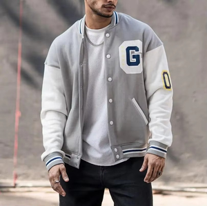 Personalizado para hombre Jogging Suit EE. UU. Tamaño Chándal Conjunto Casual Ocio Streetwear Ropa deportiva Chaqueta de béisbol - Product Image 4