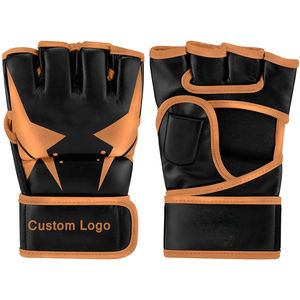 Guantes de cuero personalizables MMA y boxeo para una práctica cómoda de artes marciales al aire libre - Product Image 1