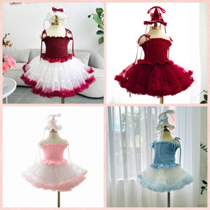 Nhung Nguyen ชุดเดรสเจ้าหญิงผ้าซาตินสูงสำหรับเด็กผู้หญิงชุดเดรสลูกไม้หวานฤดูร้อนสำหรับฤดูใบไม้ร่วงทุกวัน - Product Image 6