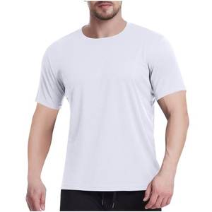 <b>Mens</b> <b>T</b>-<b>Shirts</b> Polyester/Cotton Solid <b>Summer</b> Tshirt Crewneck Short Sleeve Casual Breathable Quick Dry Hip Hop Tee <b>Shirt</b> - Product Image 1