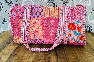 Sac de voyage de luxe en coton matelassé à imprimé sport, grande capacité, durable, avec fermeture à glissière - Product Image 2