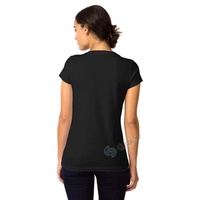 Nouveau design 2024, meilleure vente, prix de gros, t-shirt en jersey Bella Canvas à manches courtes et col en V pour femmes, imprimé été, Bangladesh