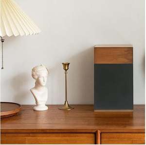 Urna antigua de nogal negro para cremación humana Urna de madera de ceniza para funeral DE AYAANS - Product Image 4