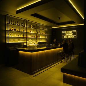 Tira de Luces LED Impermeables de 12 V, 180 LED SMD2835 IP65 14 W, Cinta LED Flexible Color Ámbar Limón para Iluminación Decorativa en Interiores y Exteriores - Product Image 5