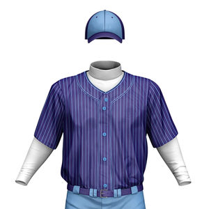 Uniforme de baseball en polyester 100%, couleur unie, nouvelle arrivée, haute qualité, grande taille, séchage rapide, antibactérien, pour adultes - Product Image 4