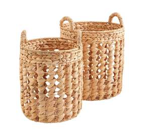 Cesta de Jacinto de Agua Hecha a Mano para Almacenamiento Multiusos en el Hogar, que Ofrece un Uso Práctico y Decorativo - Product Image 1