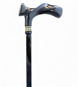 ไม้เท้าเดินน้ำหนักเบา3ตอนสไตล์วินเทจสุดหรูด้ามจับไม้แข็งแกะสลักมีสไตล์ทนทานไม้เท้าพับได้ - Product Image 1