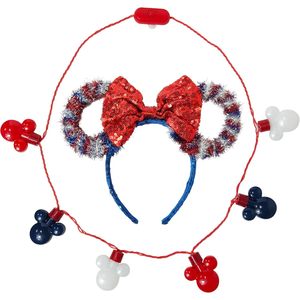Collier lumineux LED Mickey et Minnie personnalisable OEM/ODM, bandeau en guirlande, ensemble d'accessoires pour cheveux, bijoux de mode directement de l'usine - Product Image 2