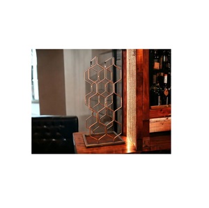Freshly Design Meilleure vente Porte-vin en métal Support décoratif de forme carrée Casier à vin de table pour porte-bouteille - Product Image 5