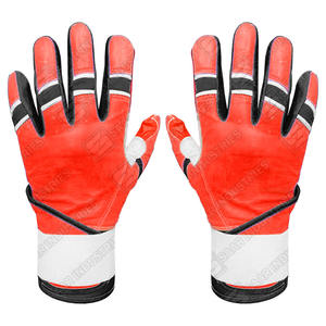 Gants de frappe de baseball et de softball en cuir antidérapant de conception récente, robustes, à manchette longue, ambidextres, respirants, avec fermeture velcro - Product Image 3