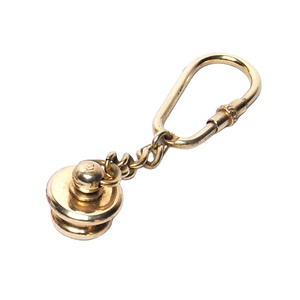 La corde nautique sphérique rejoint la forme ronde de porte-clés d'étoile avec le porte-clés polonais en laiton de miroir pour la foire commerciale et la vente - Product Image 4