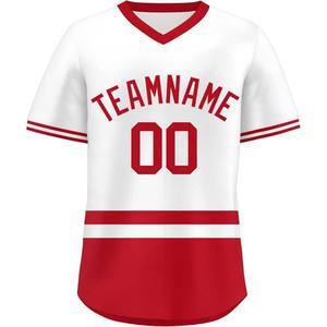 Maillot de baseball sublimé à séchage rapide chemise de softball en maille à col en V personnalisée Look Pro broderie matériel sergé nom USA Youth Fit - Product Image 6