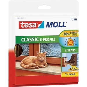 TESAMOLL 5463 ลูกกลิ้งกันลมสำหรับหน้าต่าง/ประตู สีน้ำตาล ขนาด B9 มม. X H4 มม. X L6 ม. TESA - Product Image 1