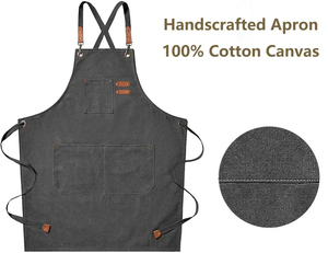 Factory Adjustable Men Women <b>Apron</b> with Pocket Cooking <b>Kitchen</b> Bar Gardeninf Barista Cotton <b>Apron</b> - Product Image 3