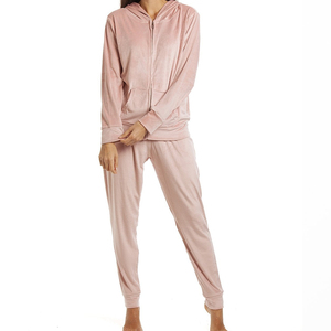 Nouveau femmes 2 pièces ensembles décontracté lourd ajusté haut court gaufré tricot botte coupe pantalon à capuche et pantalon ensemble - Product Image 6